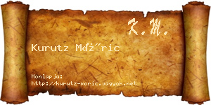 Kurutz Móric névjegykártya